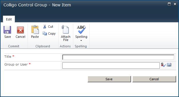 Control Group List The Control Group list determines which users or groups cannot add, modify, or delete favorite/folder locations.