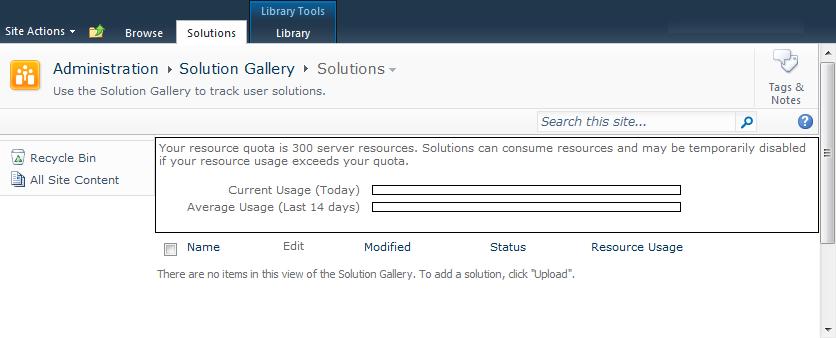 5. Click the Solution Gallery link.