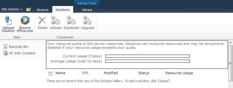 Click the Solutions tab to display the ribbon: 7.