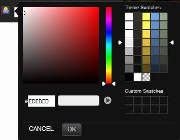 1 Click and drag to select a colour. 1 2 2 Move the slider to select a different hue.