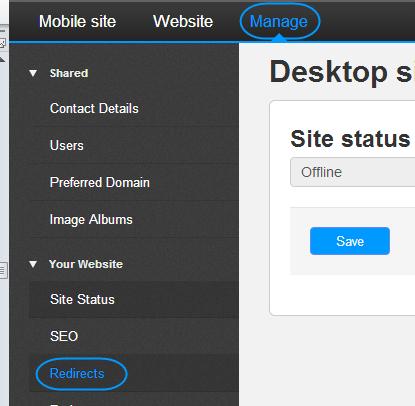 Once done, click Create redirect. Your redirect will be visible on the Redirects summary screen.