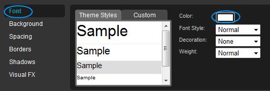 Step 3 In the font section, change the font colour