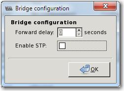 interfaces to bridge: mgmt0 onboot [select it]