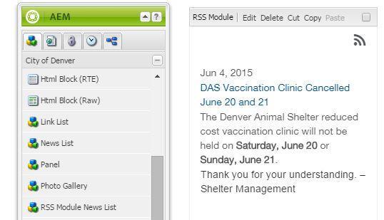 Adding an RSS Feed From your sidekick, select the RSS Module News List and add it to your page. In many cases the RSS will automatically populate from your newsroom (if you have one).