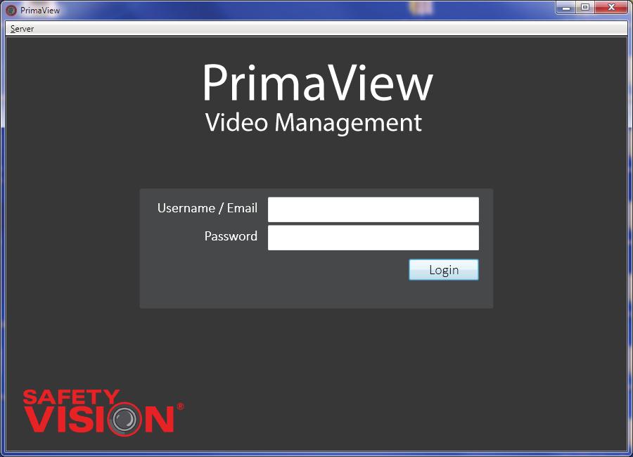 6 PRIMAVIEW USER GUIDE Login and Passwords The PrimaView login screen appears when PrimaView client software is started, or when the Switch User or Logout options are