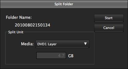 Splitting Folders You can split large folders into smaller folders.