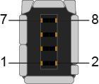 S-DIAS CPU MODULE CP 102 X2: Ethernet (Industrial Mini I/O) Pin Function 1 Tx+ 2 Tx- 3 