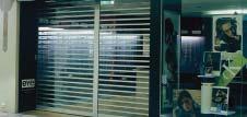 CLEARLITE The Airport Doors Clearlite Roller Shutter boosts a strong transparent polycarbonate and aluminium curtain, making it ideal for internal