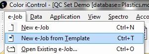 2. Within the new e-job template create a Print Job Template to define the QC Set workflow (see below) 3.