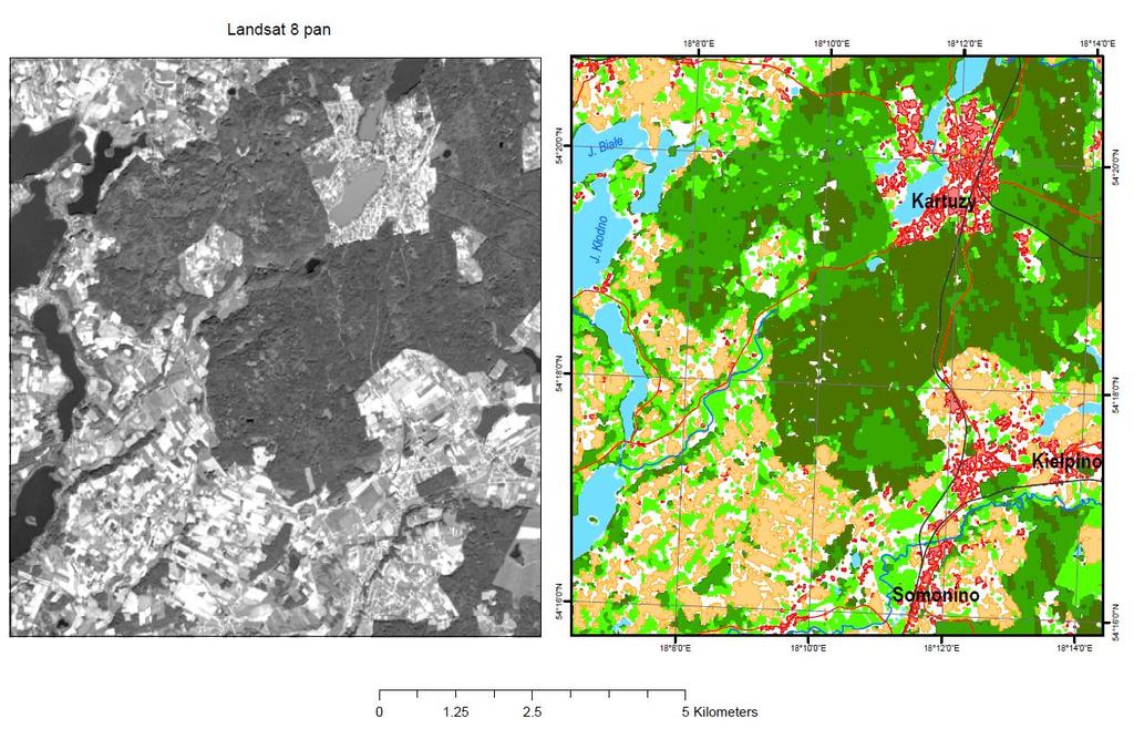 The aim of this study is to create a workflow and accompanying tools in ArcGIS for converting Landsat 8 images into land cover map using object-based image classification.