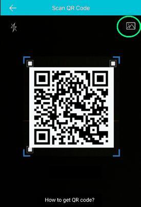 4. On your mobile device position the QR Code from the