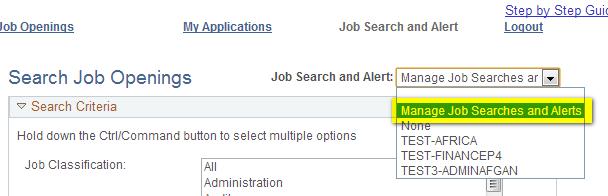 6) Manage Job Search an