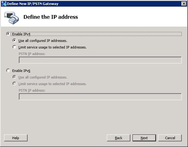 Update this FQDN in the relevant DNS record, and then click Next; the following is displayed: Figure 3-7: Define the IP