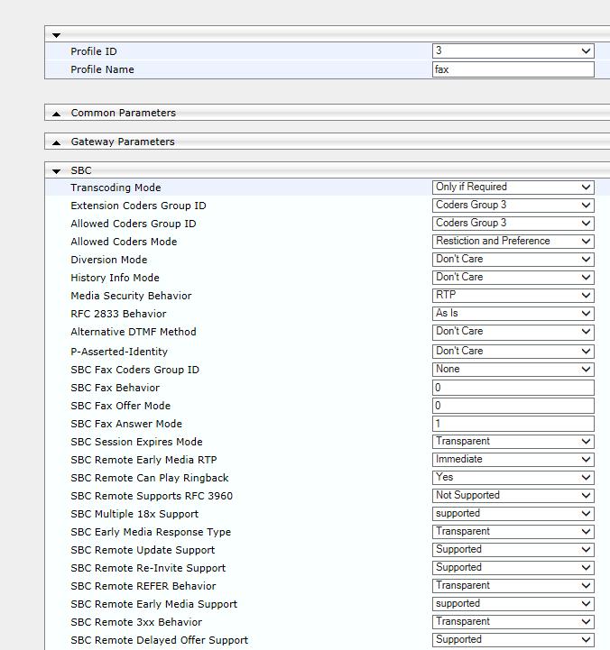 Microsoft Lync & BluIP SIP Trunk Figure 4-17: Configuring IP Profile for Fax