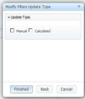 Update Type: Allows you to filter by manual or calculated performance