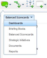 Adding Strategy Map Bubbles You can add Strategy Map bubbles to your dashboard by clicking the arrow selector next to the Strategy Map bubble icon.