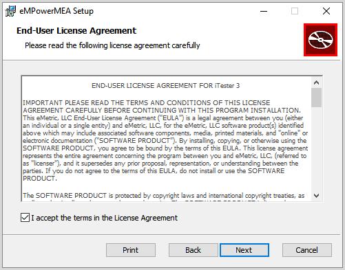 the License Agreement check box. Click Next to continue. 4.