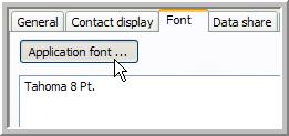2.1.4 Font Preferences To set the application font: 1. Click Application Font. 2.