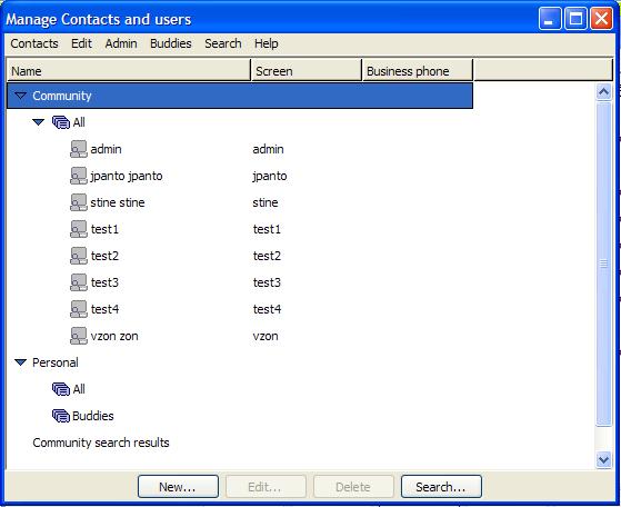 2.3 Configuring Your Contacts and Buddies This section contains the following topics: Section 2.3.1, Adding and Removing Buddies, on page 35 Section 2.3.2, Searching the Community Address Book, on page 37 Section 2.