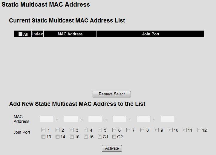 3.8.4 Static Multicast MAC Addresses If required, the Weidmüller switch also supports adding multicast groups manually.