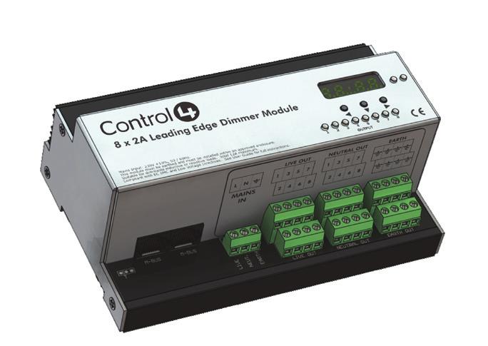 Modules Control4 4x3A Leading Edge Dimmer Dimmer Module for control of 3A per circuit (maximum module load of 10A).
