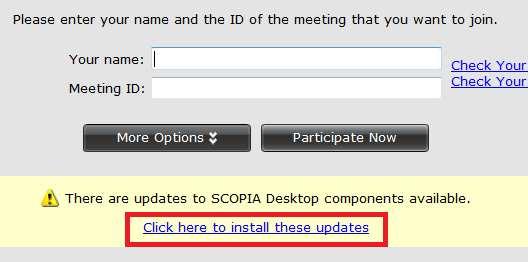Step 2 If it is the first time your PC or laptop connecting to vconference SCOPIA, you will be