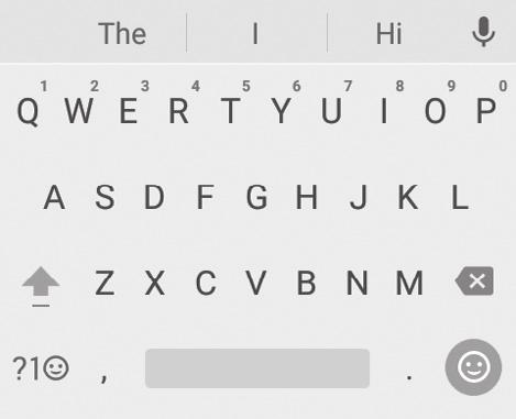 Knowing the Basics Google Keyboard The Google Keyboard provides a layout similar to a desktop computer keyboard. Turn the phone sideways and the keyboard will change from portrait to landscape.