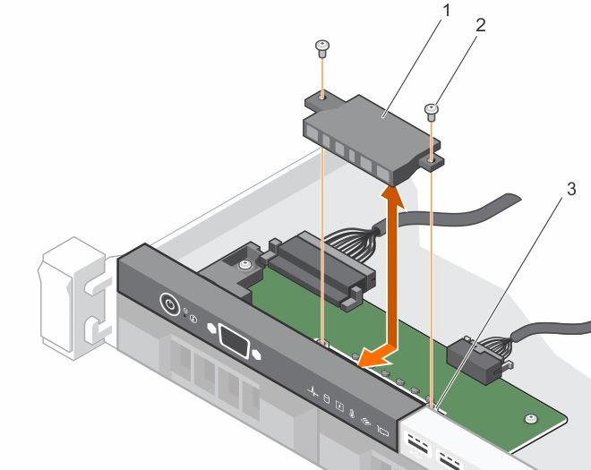 3. Push the control panel toward the chassis until it snaps into place. Next steps Follow the procedure listed in After working inside your system.
