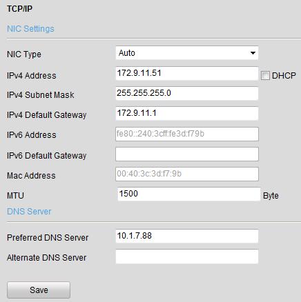 0 minutes. 3. Click Save to save the settings. 5.3 Network Settings 5.3.1 Configuring TCP/IP Settings Network settings must be properly configured before operating device over network.