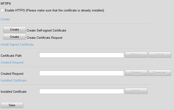 Figure 5. 26 HTTPS Settings Task1: Create the self-signed certificate (1) Click the Create button to create the following dialog box. Figure 5.