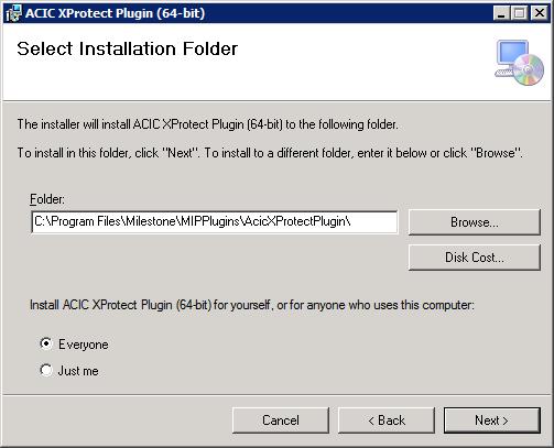 5.1 Installation of ACIC XProtect Plugin 5.1.1 Download the program Download the installation program for "ACIC XProtect Plugin" 1.
