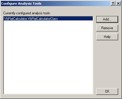 analysis tools that are present in the DLL you chose.