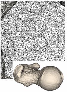 (a) (b) Fig.1: Zoom in the mesh of the bone. Number of polygons is 68530.