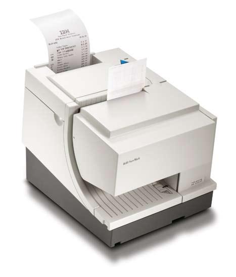 IBM SureMark Printer Model TI9 features 1 2 3 4 9 Thermal receipt print station 5 1 Fast, quiet output for SBCS or DBCS printing 2 Receipt cutter 3 Simple paper loading helps reduce downtime 4