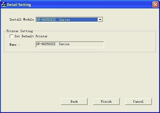 6. From now on your Nexa Printer will be shown as the GP-80250III Printer in