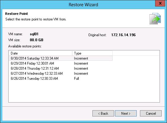Restoring VM Files You can restore specific VM files from the backup: VMDK, VMX and others (for VMware VMs) and VHD/VHDX, XML and others for Microsoft Hyper-V VMs.