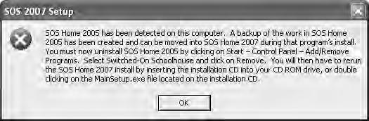 Installation & Setup Upgrade 2005 to 2007 If you are currently running the 2005 version of SOS, you need to upgrade your application to take full advantage of SOS 2007.