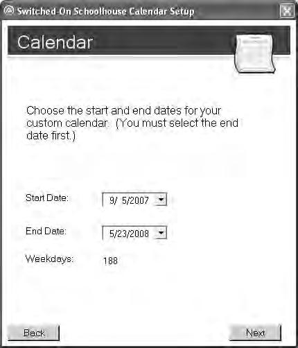 Steps branch here, dependent on your choice of traditional or custom calendar for the term. Steps merge after Step 7. See the next page.