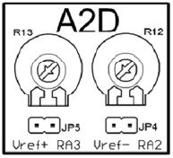 4. Setting the Negative reference for the converter (Vref ). For this lab, we require RA0 to be the only analogue input, and set rest to digital input 2.
