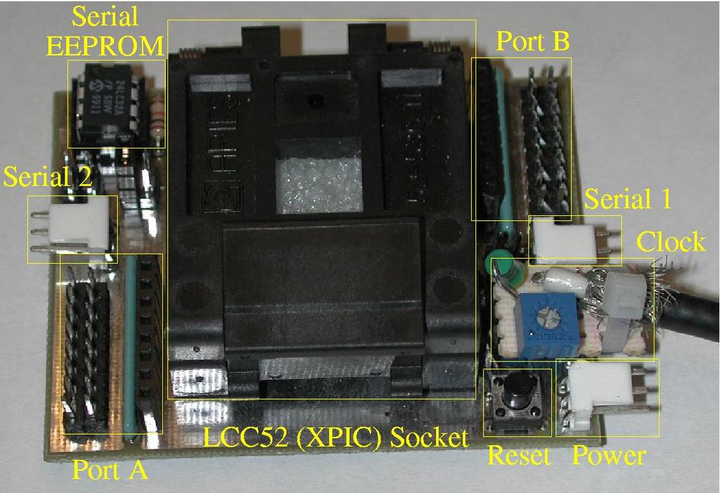 Figure 7: The XPIC test board. 3.2.2 Power Supply A large number of decoupling capacitors were installed on the board to help keep the power supply stable at 100 MHz.