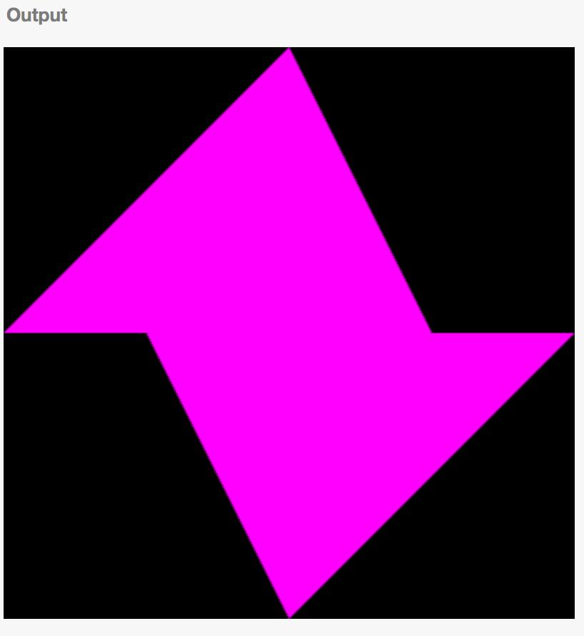 Two purple triangles