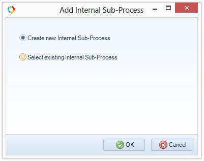 In ELMA, there are two types of sub-processes: External and Internal. You can use them in both cases, mentioned in the previous paragraph. 5.7.8.