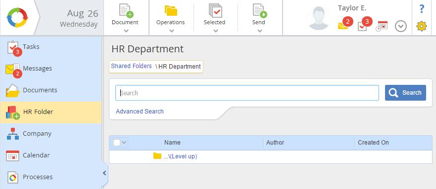 Chapter 6 Web Portal Fig. 205. Creating a link to a folder Click Add. Drag and drop the created link to the list of the left menu items.