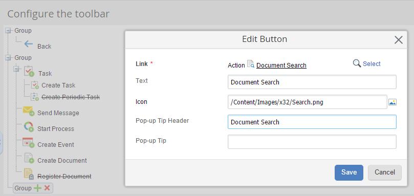 Chapter 6 Web Portal Fig. 210. The Edit Button window Save the toolbar button settings.