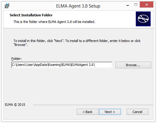 Chapter 7 ELMA Agent Fig. 233. Configuring installation settings of ELMA Agent Step 2.