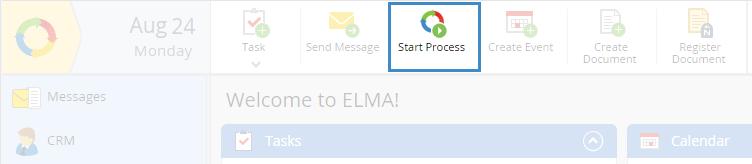 5.2 Executing Business Process After you have modelled and published the business process, ELMA Server can execute it.