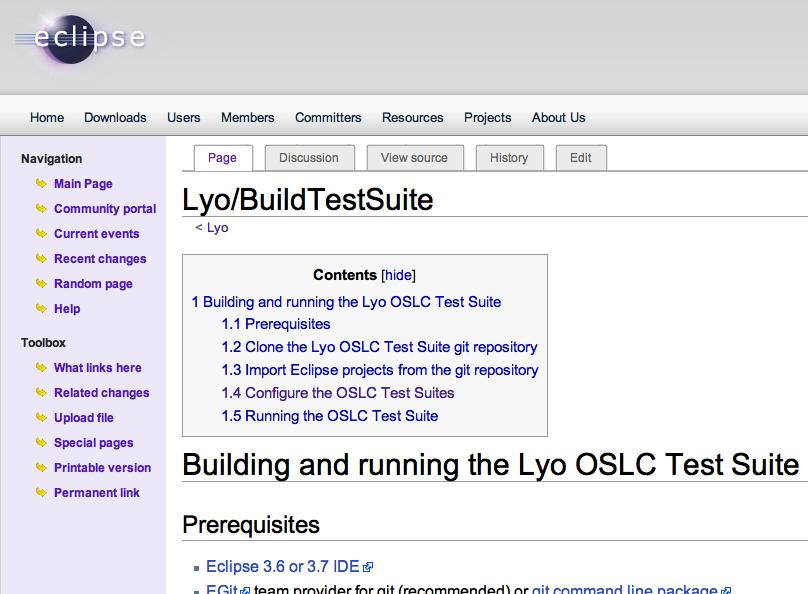 OSLC Test Suite As an OSLC Adoption