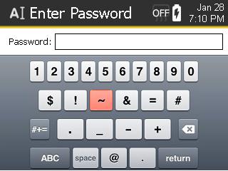 At Settings press Set Password then and select Default password is 2468 Press or, or press to enter a