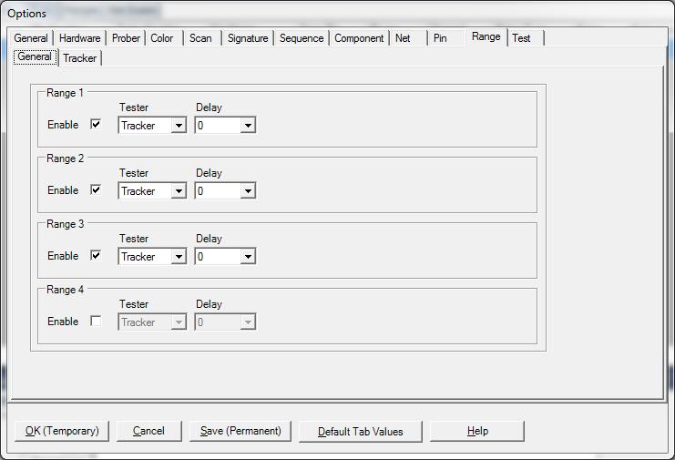 Adding a New Range When a new component is added to a Sequence the ranges used are set by the defaults set up in the Tools/Options/Ranges tab.
