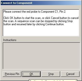 If you are performing Sequence scan you will be prompted to continue to the next component until all of the components in the Sequence have been scanned.